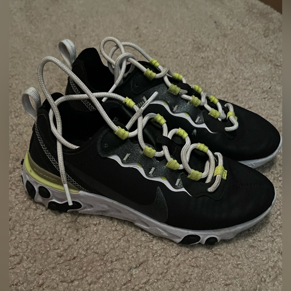 Black and green Nike react